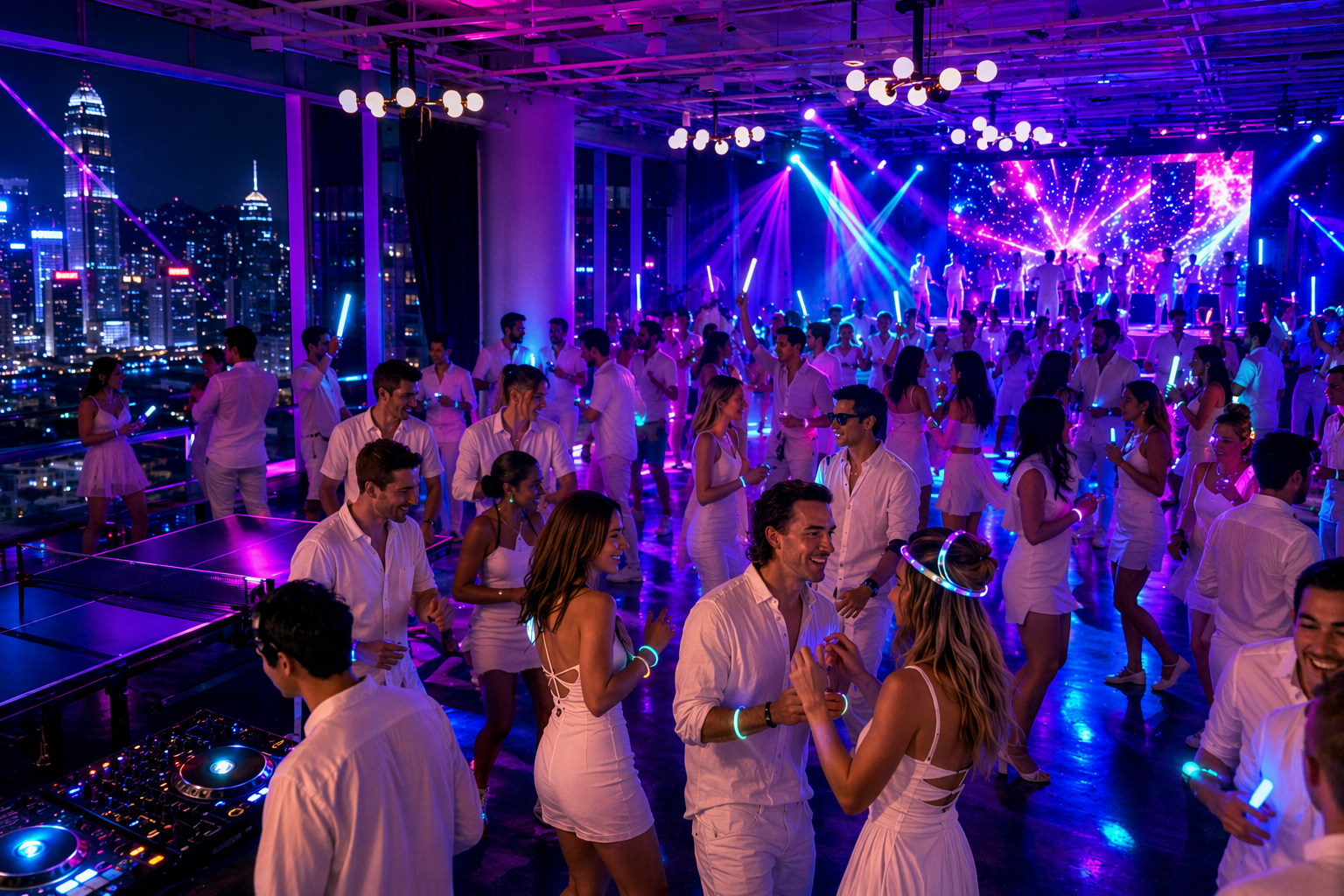 CodeChella Night — all-white party